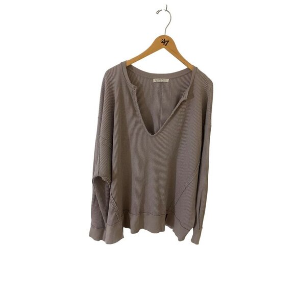 We The Free Women's Thermal Autumn Knit Long Sleeve Sweater - Large - Picture 1 of 13